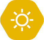 Sonnenbrillen Symbol auf gelben Hintergrund