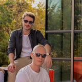 Hypreader Aries Sonnenbrille in Schwarz – modernes, rundes Design aus biobasiertem Material mit Verlaufsgläsern