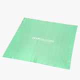 Grünes Mikrofaser-Brillenputztuch mit Hypreader Logo