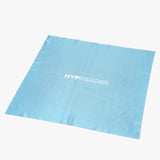 Hellblaues Mikrofaser-Brillenputztuch mit Hypreader Logo
