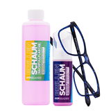 Hypreader Brillenschaum Reinigungsschaum mit Nachfüllflasche und Lesebrille Leo– ideal für streifenfreie Brillenreinigung ohne Alkohol