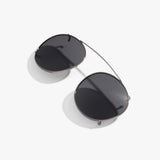Hypreader Phoenix Sunclip abgenommen – leichte, runde Clip-On-Sonnenbrille mit feinem Metallrahmen, ideal für unterwegs.