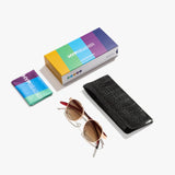 Hypreader Taurus Rosegold Sun im Komplettset mit Etui, Putztuch und Verpackung – Sonnenbrille mit braunen Verlaufsgläsern.