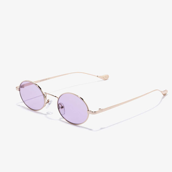 Gemini - retro Sonnenbrille - violette Gläser | Roségold-Violett
