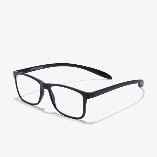 Leo - schwarze Brille - Blaulichtfilter Brille mit Sehstärke | Schwarz