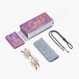 Hypreader Gemini Orange Sonnenbrille im Set mit Etui, Brillenband, Putztuch und Designverpackung – Komplettausstattung mit Stil.