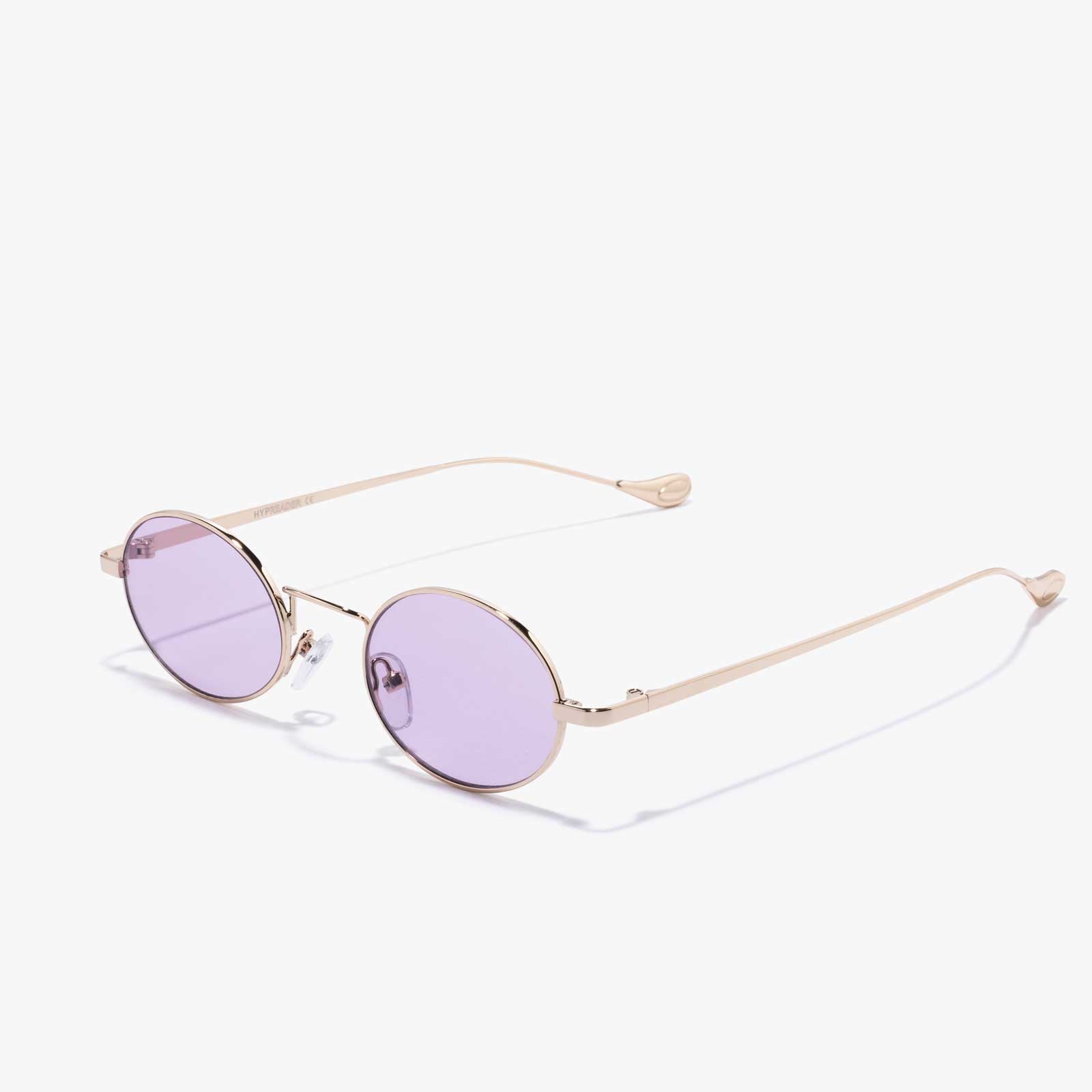 Hypreader Gemini Sunglasses Gold and Purple – oval Vintage Glasses