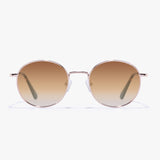 Hypreader Phoenix Sonnenbrille Roségold – frontale Ansicht mit runden, braun getönten Gläsern