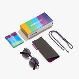 Hypreader Sonnenbrille Phoenix Schwarz im Komplettset mit Etui, Brillenkette, Reinigungstuch und Verpackung – stilvoll und durchdacht.