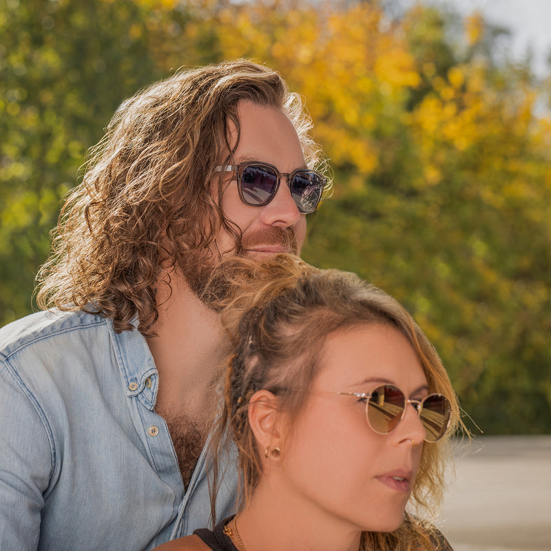 Orion - Transparente Sonnenbrille - graues Glas | Anthrazit-grau
