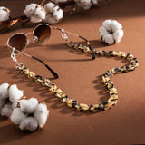 Trendige Hypreader Brillenkette im Schildpatt-Look als modisches Brillenaccessoire – leicht kombinierbar mit Sonnenbrillen oder Lesebrillen.