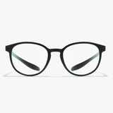 Hypreader Lupus Lesebrille in Schwarz mit Blaulichtfilter – matte, runde Brillenfassung in Frontalansicht auf weißem Hintergrund.