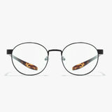 Hypreader Lesebrille Taurus Havana in Schwarz mit havannafarbenen Bügeln, Frontalansicht.