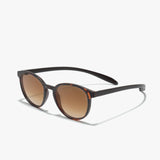 Hypreader Sonnenbrille Modell Lupus in Havanna braun – Seitenansicht zeigt das leichte, flexible Gestell mit braunen Verlaufsgläsern.