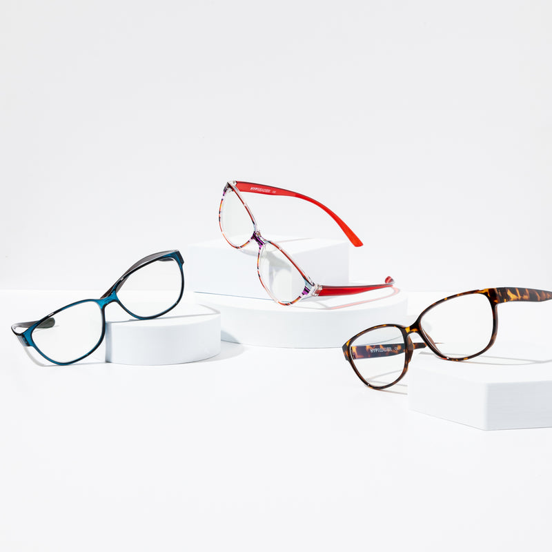 Pyxis - Trend Brille mit Blaulichtfilter | Rot Blau