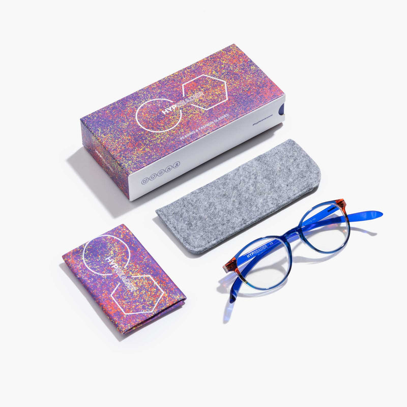 Aries - bunte Brille mit Blaulichtfilter | Blau Rot