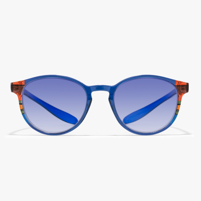 Aries - bunte Sonnenbrille mit grauen Gläser | Blau-Rot