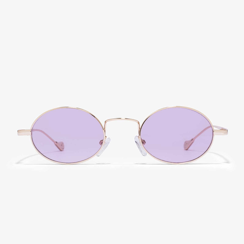 Gemini - ovale Sonnenbrille violette Gläser | Roségold-Violett