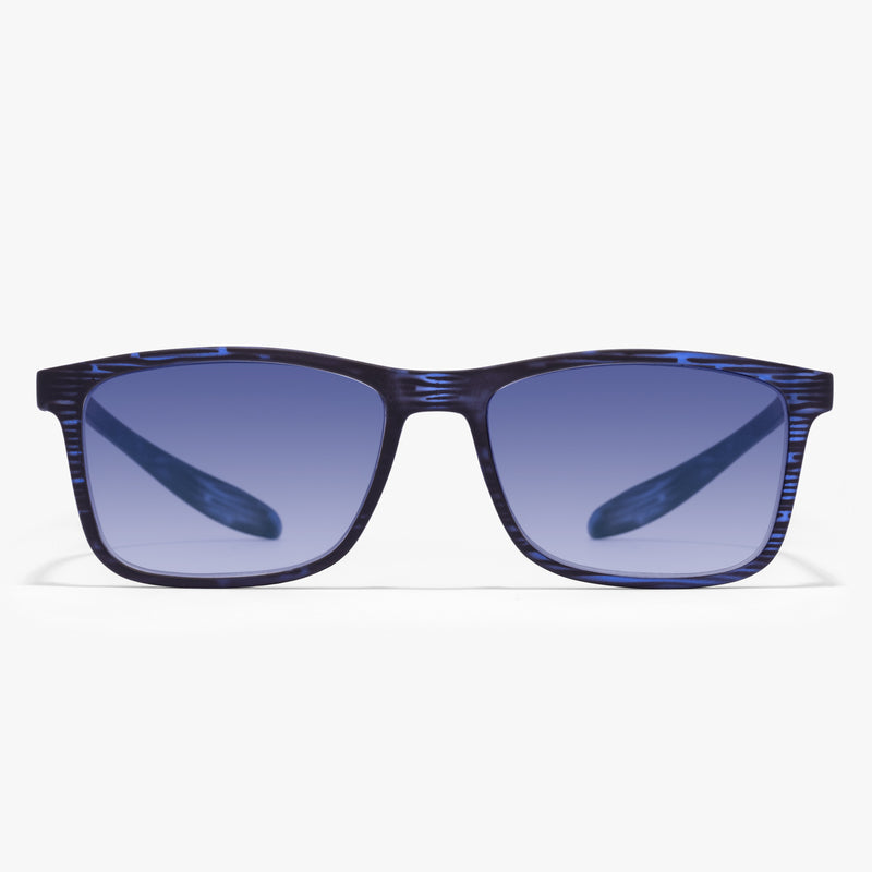 Leo - blaue Sonnenbrille mit grauen Gläser | Blau Schwarz