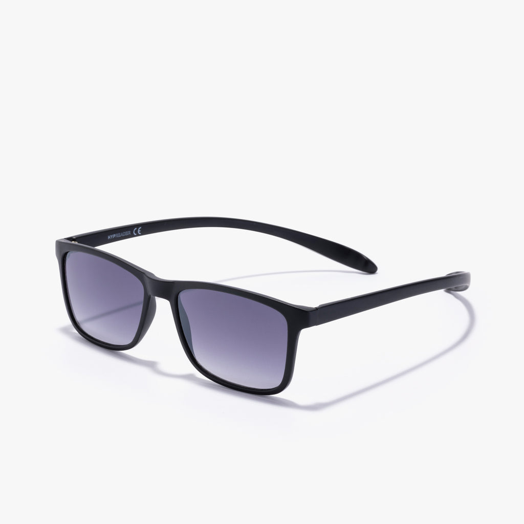 Leo - schwarze Sonnenbrille mit graue Verlauf Gläser