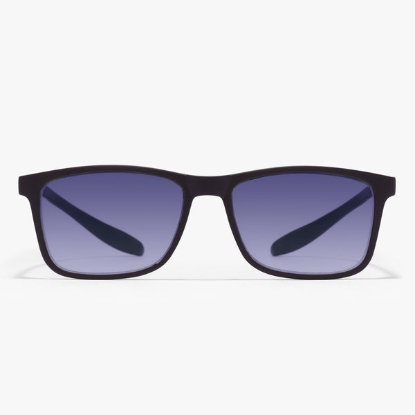 Leo - schwarze Sonnenbrille mit graue Verlauf Gläser | Schwarz
