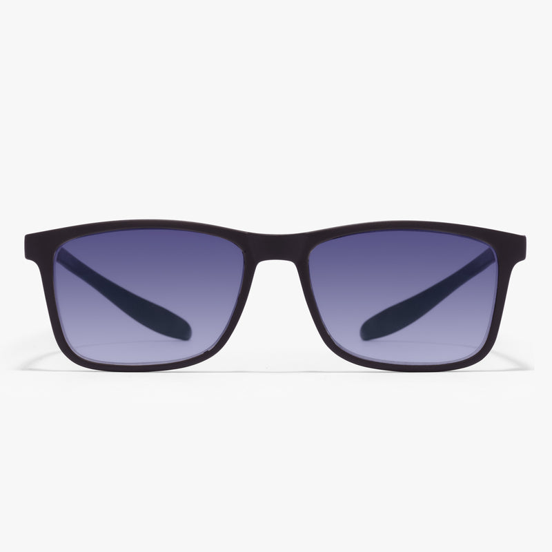 Leo - schwarze Sonnenbrille mit Verlauf Graue Gläser | Schwarz