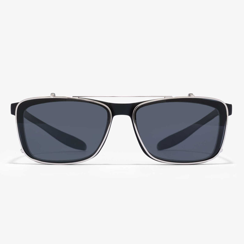 Leo | polarisierter grauer Sonnenclip für Leo-Brillen