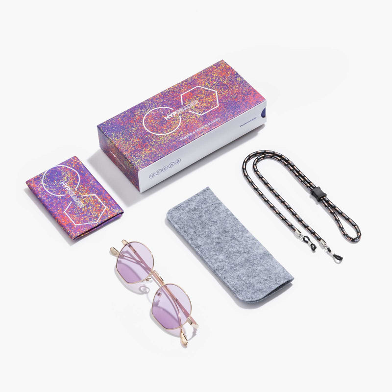 Libra - Sonnenbrille violette Gläser | Roségold-Violett