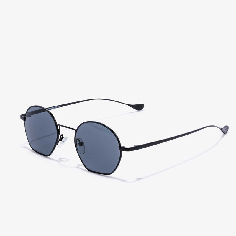 Libra - rund-eckige Sonnenbrille Damen und Herren | Schwarz-Grau