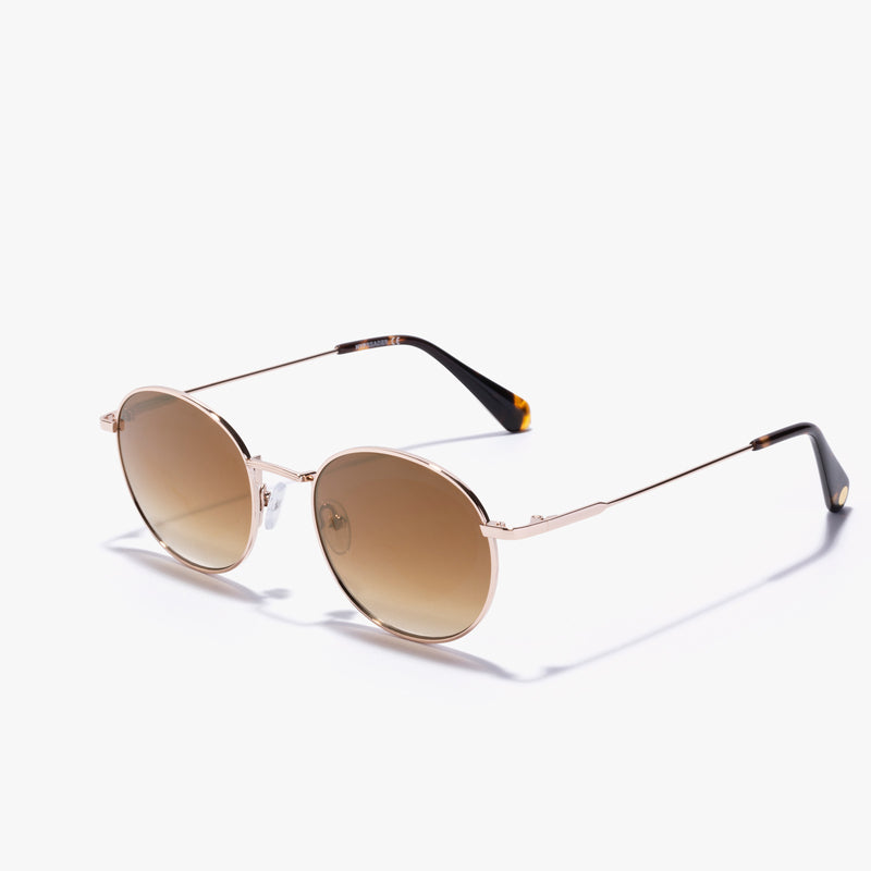 Phoenix - Sonnenbrille Damen gold - rosegold mit braunen Gläser | Roségold