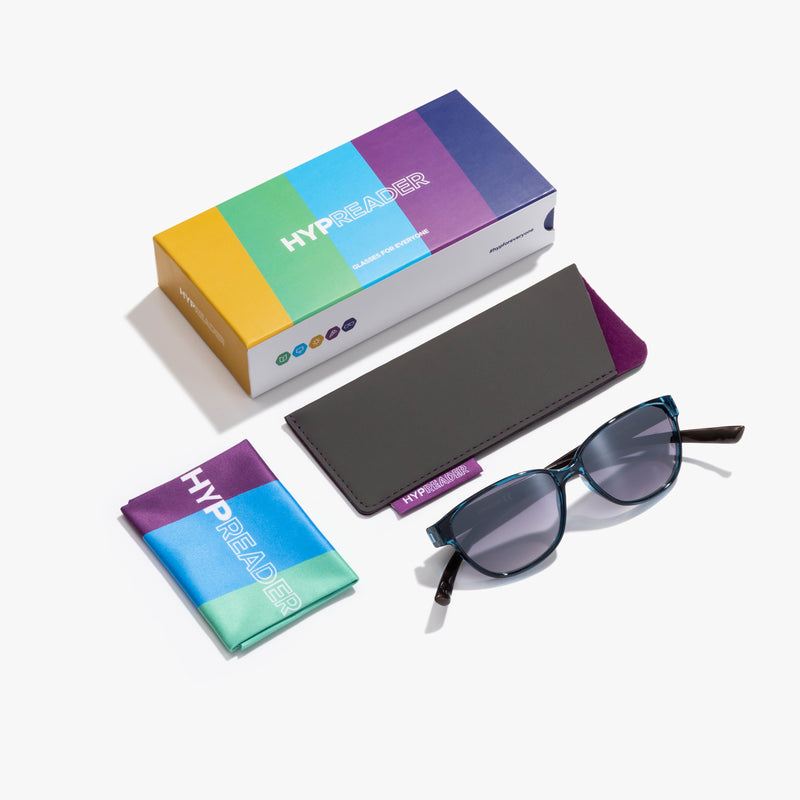 The boxes | Teal brown sunglasses