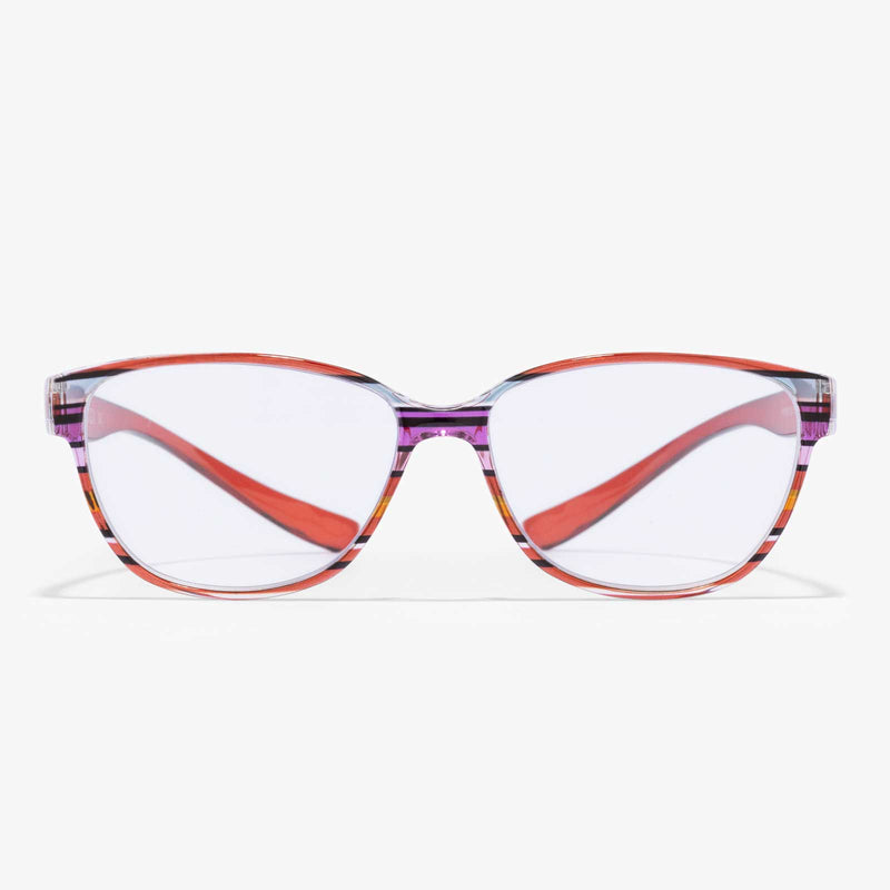 Pyxis - trendige bunte Brille mit Blaulichtfilter | Rot-Blau