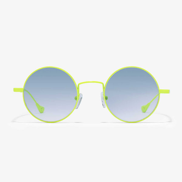 Vela - neongelbe runde Sonnenbrille Unisex| Limited Edition