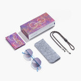 Lieferumfang Hypreader Aquila blau Sonnenbrille mit Etui, Putztuch, Brillenband und stylischer Verpackung