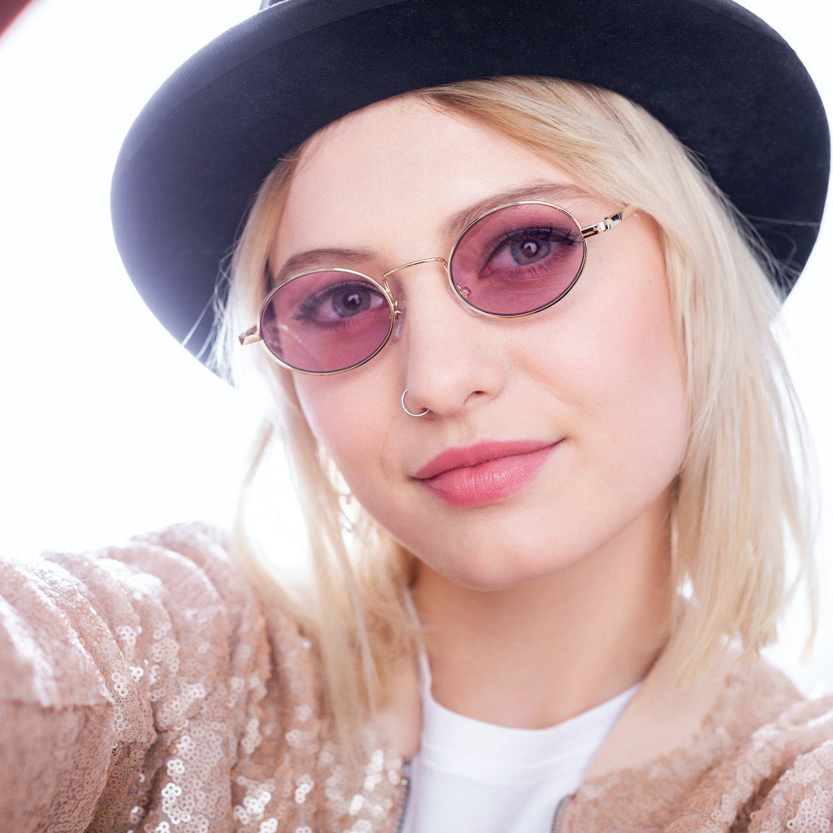 CHICNET Sonnenbrille Retro Style | Bunt Verspiegelt UV400 | Dreifarbig Transparent | Unisex