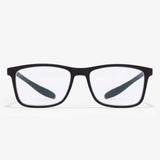 Hypreader Leo Schwarz  Brille– Frontansicht der Brille mit leicht transparenten Gläsern und klar definiertem Rahmen.
