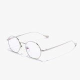 Hypreader Brille Libra in Silber mit transparenten Gläsern, seitliche Ansicht auf weißem Hintergrund