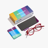 Hypreader Orion rote Blaulichtfilterbrille Lieferumfang