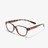 Hypreader Blaulichtfilterbrille Pyxis in braun – Frontansicht des Cat-Eye, modernen Gestells mit Blaulichtfiltergläsern, ideal für Bildschirmarbeit