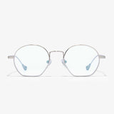 Hypreader Libra Brille in Silber mit klaren Gläsern, Frontalansicht